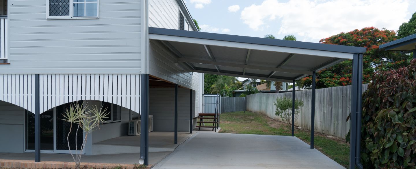 newly constructed carport for a house benton la